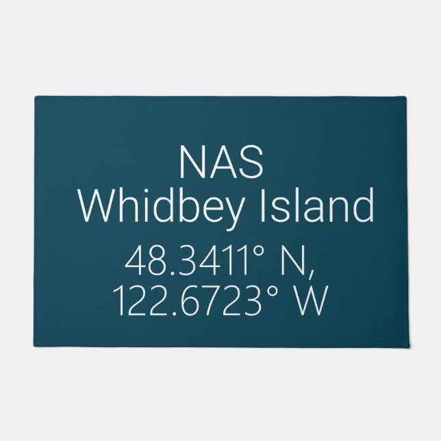 NAS Whidbey Island Latitude Länge Fußmatte (Vorderseite)