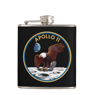NASA Apollo 11 Mondlandung Lunar Patch Insignien Flachmann