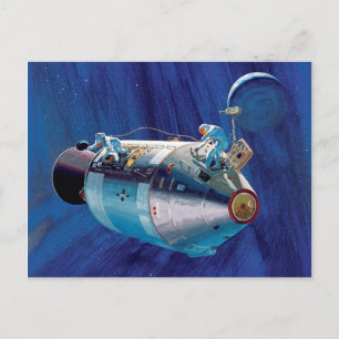 NASA Apollo 15 Kommando-Service-Modul-Kunstwerk Postkarte