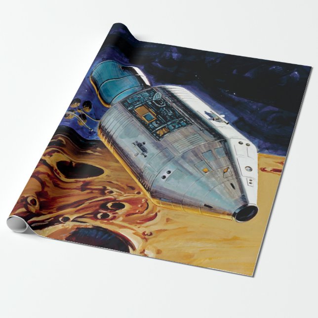NASA Apollo 15 Subsatellitenfernbahn-Orbit-Artwork Geschenkpapier (Ungerollt)
