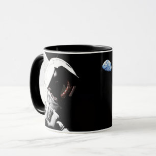 NASA Apollo 17 Astronautenflagge Erde Mond Foto Tasse