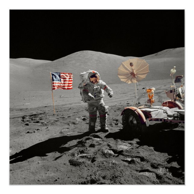 NASA Apollo 17 lunar landing mission, 1972 Poster (Vorderseite)