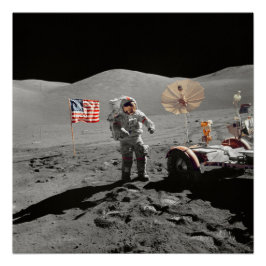 NASA Apollo 17 Mondlandemission, 1972 Poster