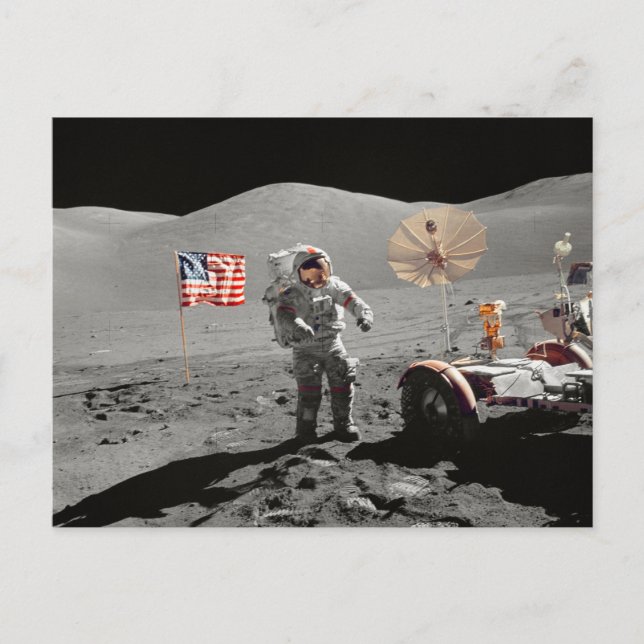 NASA Apollo 17 Mondlandemission, 1972 Postkarte (Vorderseite)