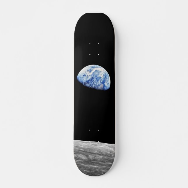 NASA Apollo 8 Earthrise Moon Lunar Orbit Foto Skateboard (Vorne)