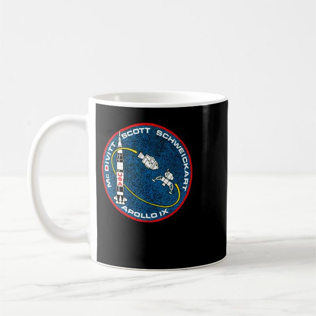 NASA Apollo IX (Apollo 9) Mission Patch Kaffeetasse (Links)