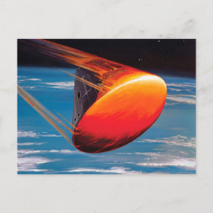 NASA Apollo Kommandomodul Raumkapsel Kunstwerk Postkarte