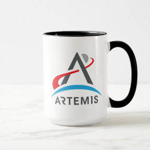 NASA Artemis Logo Eclipse Black Trim Tasse