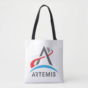 NASA Artemis Logo Rocket White Tasche