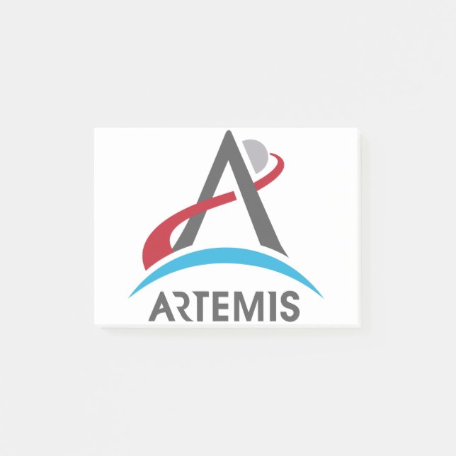 NASA Artemis-Programm-Logo Mars 2024 Astronaut Post-it Klebezettel (Vorderseite)