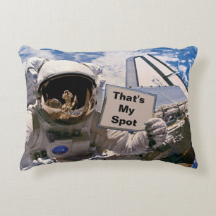NASA-Astronaut mit Schild - Benutzerdefinierten Te Zierkissen