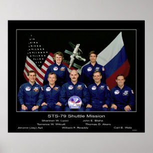 NASA-Crew der Shuttle-Mission STS-79 - 1996 Poster