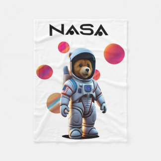Nasa-Design mit Niedlichem Bärenlärm Fleecedecke