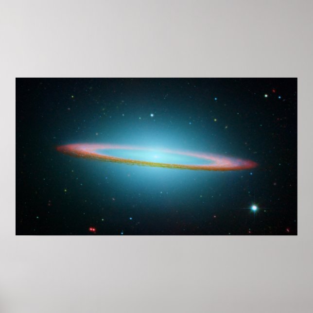 NASA - Die Sombrero-Galaxie im Infrarotlicht Poster (Vorne)