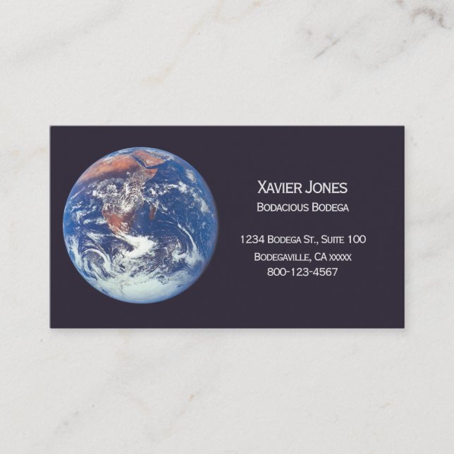 NASA Earth Apollo 17 personalisierte Visitenkarte (Vorderseite)