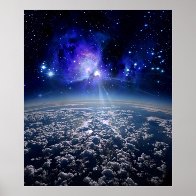 Nasa, Erde umkreisen, schöne Erde aus dem All Poster (Vorne)