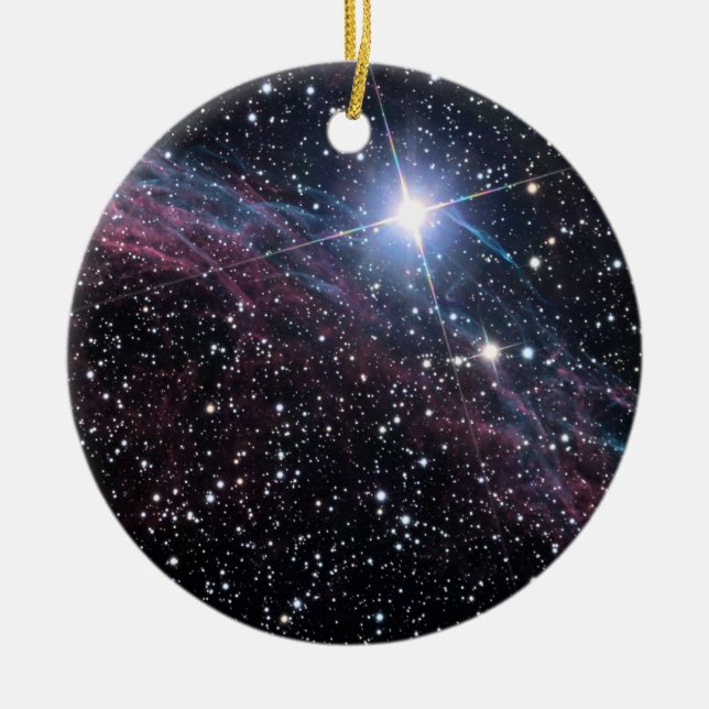 NASA ESA Veil Nebel Keramik Ornament (Vorne)