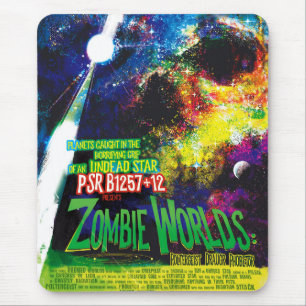 NASA Exoplaneten-Reisebüro Zombie-Welten Poster Mousepad