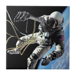 NASA Foto des ersten amerikanischen Astronauten be Fliese