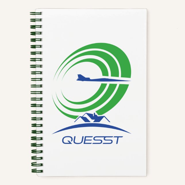 NASA-Fragezeichen Supersonic Green Spiral Notizbuch (Vorderseite)