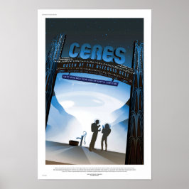 NASA Future Travel Poster - Zwerg Planet Ceres