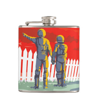 NASA Future Travel Sci Fi Poster - Kepler 186f Flachmann