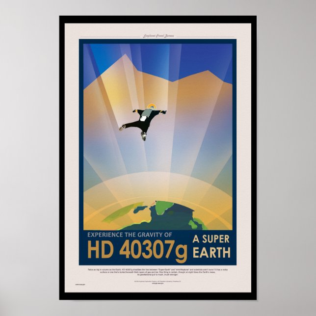 NASA Future Travel Sci Fi Poster - Super Earth (Vorne)
