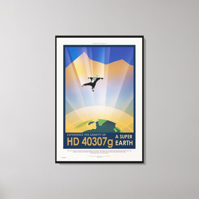 NASA Future Travel Sci Fi Poster - Super Earth Leinwanddruck (Vorderseite)