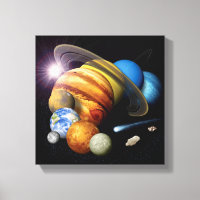 NASA JPL Solar System Planets Montage Space Foto