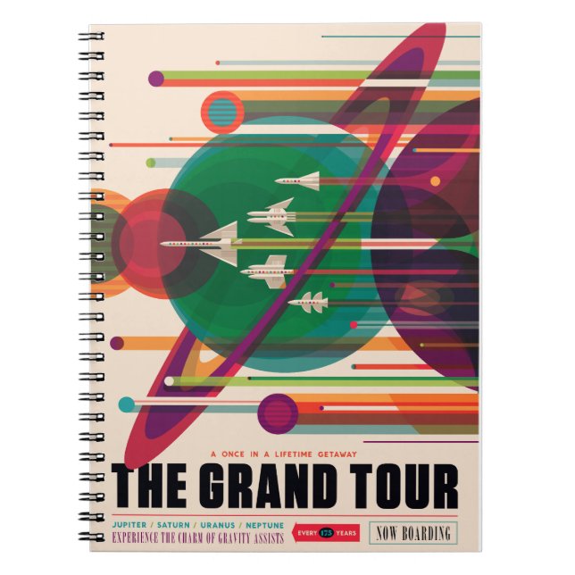 NASA/JPLSs Retro Space Poster Notizblock (Vorderseite)