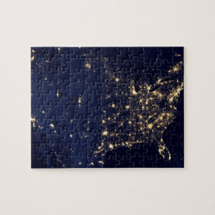 Nasa-Lichter aus dem Weltraum USA