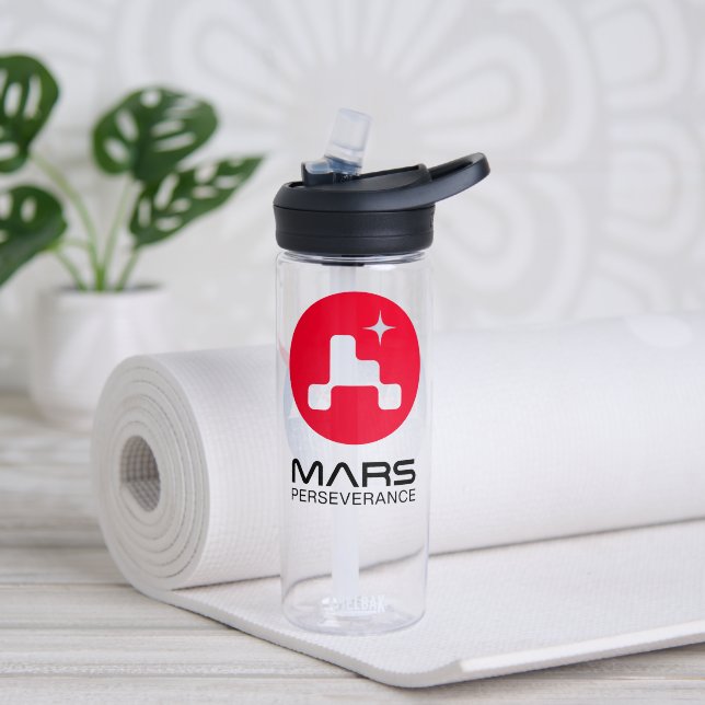 NASA-Mars: Beharrliches Rover-Logo 20 oz Trinkflasche (Yoga (gedreht))