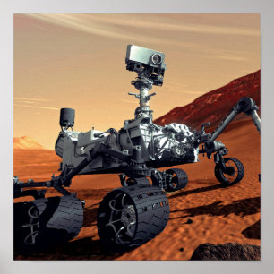 NASA Mars Curiosity Rover Künstler Konzept Poster