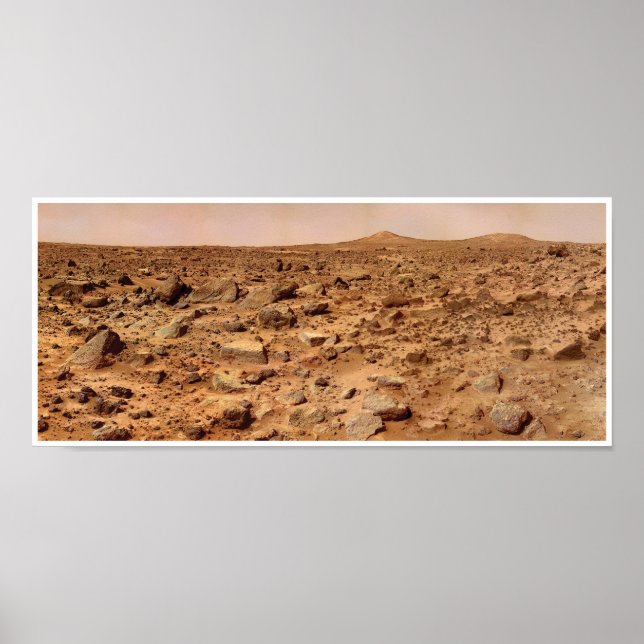 NASA-Mars Landschaft Zwillingsspitzen Poster (Vorne)