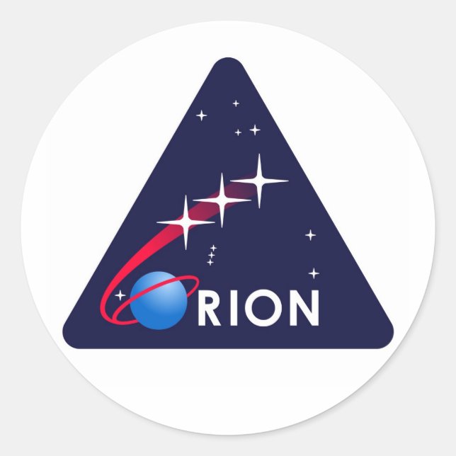 NASA-Orion-Logo Runder Aufkleber (Vorderseite)