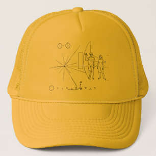 NASA Pioneer 10 Raumsonde Goldplakette Truckerkappe