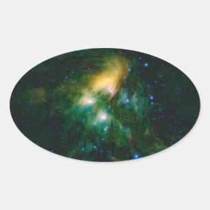 NASA Pleiades Ovaler Aufkleber