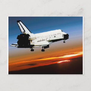 NASA-RAUM-SCHUTTLE FLIEGT IN Kakao-STRAND Postkarte