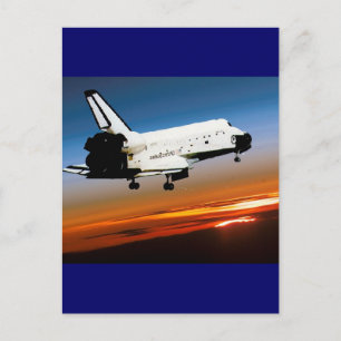 NASA-RAUM-SCHUTTLE FLIEGT IN Kakao-STRAND Postkarte