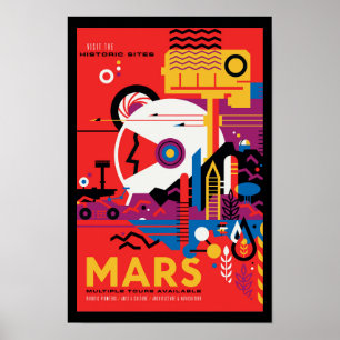 NASA-Reiseplakat der Zukunft - Besuchen Sie den Pl Poster