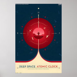 NASA Retro Style Travel Poster - Deep Space Atomic