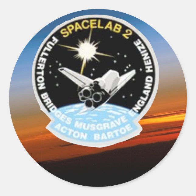 Nasa SkyLab Runder Aufkleber (Vorderseite)