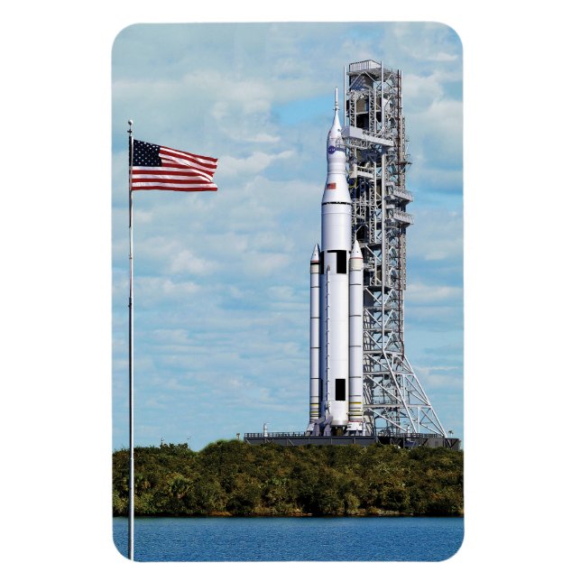 NASA SLS Space Launch System Raketenstartplatz Magnet (Vertikal)