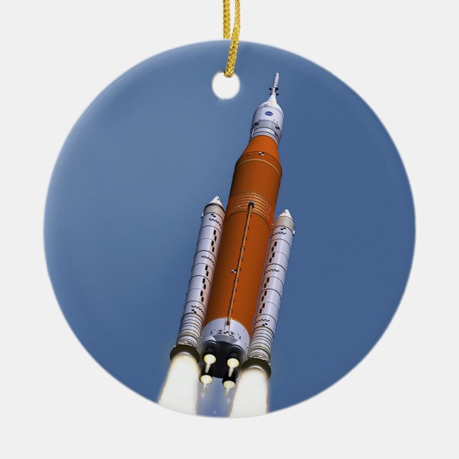 NASA SLS Weltraumstartsystem Keramik Ornament (Vorne)