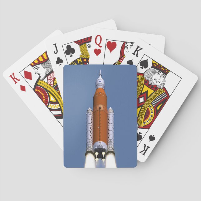 NASA SLS Weltraumstartsystem Spielkarten (Rückseite)