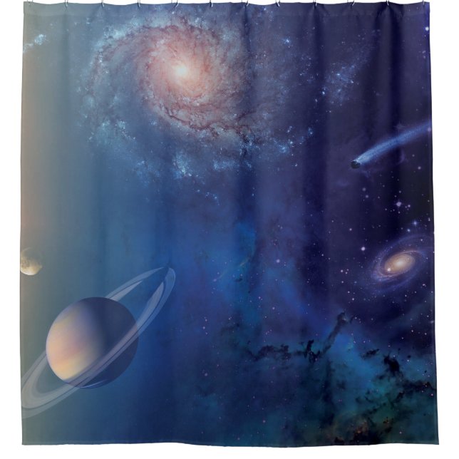 NASA-Sonnensystem Weltraumkollektion Duschvorhang (Vorderseite)