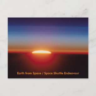 NASA / Sonnenuntergang aus dem Weltraum Postkarte