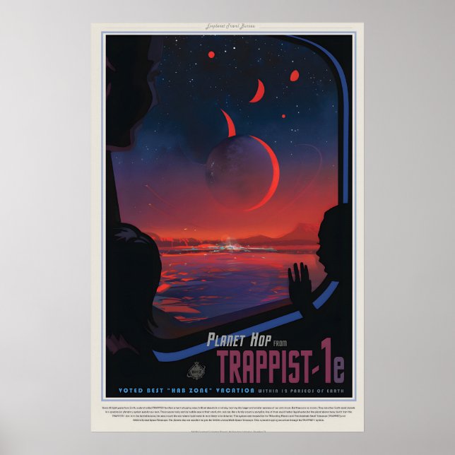 Nasa Space Poster, Retro Wall Art, Space Travel Poster (Vorne)