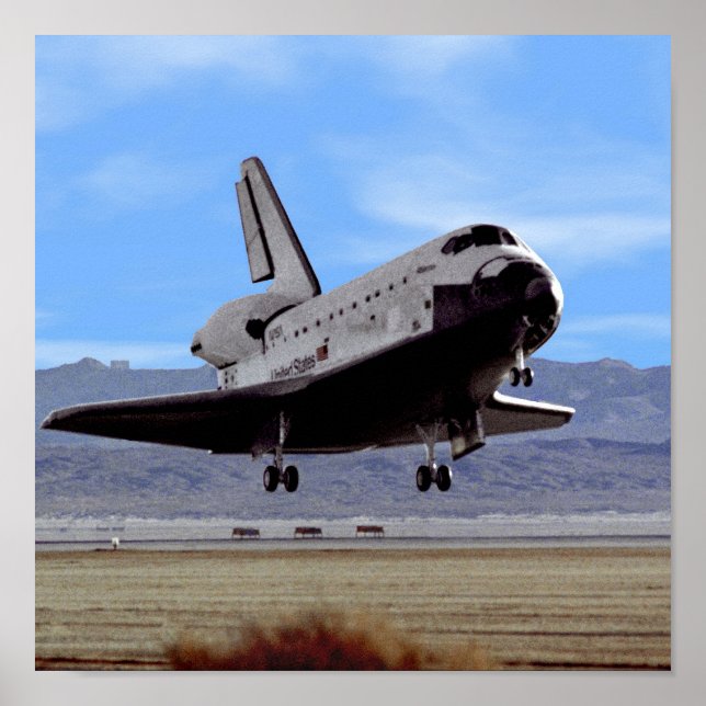 NASA Space Shuttle Atlantis Landung Edwards AFB Poster (Vorne)