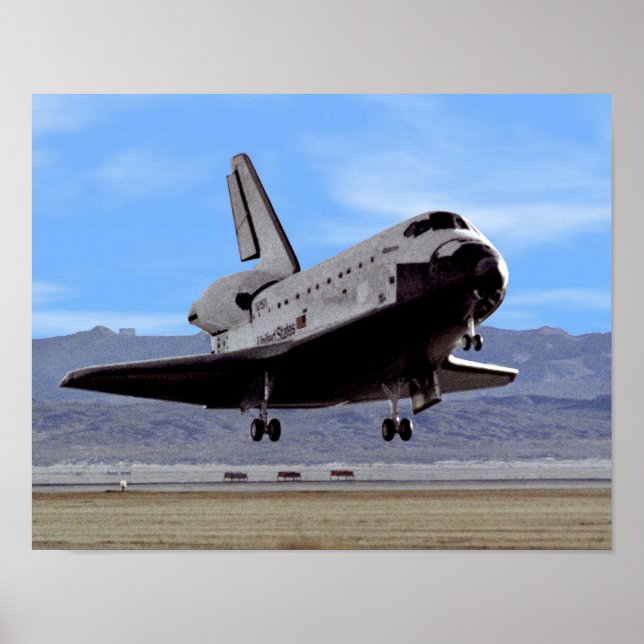 NASA Space Shuttle Atlantis Landung Edwards AFB Poster (Vorne)
